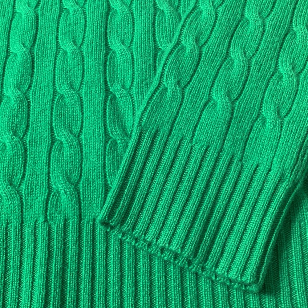 🔥🔥Polo Ralph Lauren The Iconic Cable-Knit Cashmere Sweater, green,M, L🔥🔥 - Picture 10 of 11